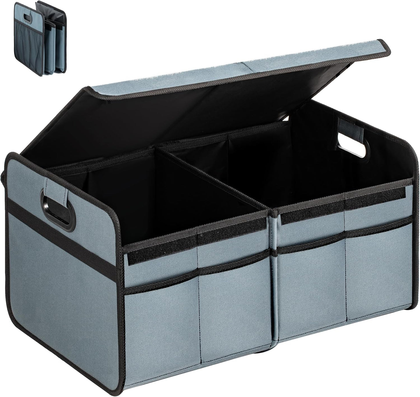 Organiz. maletero plegable antiderrap 600D gris