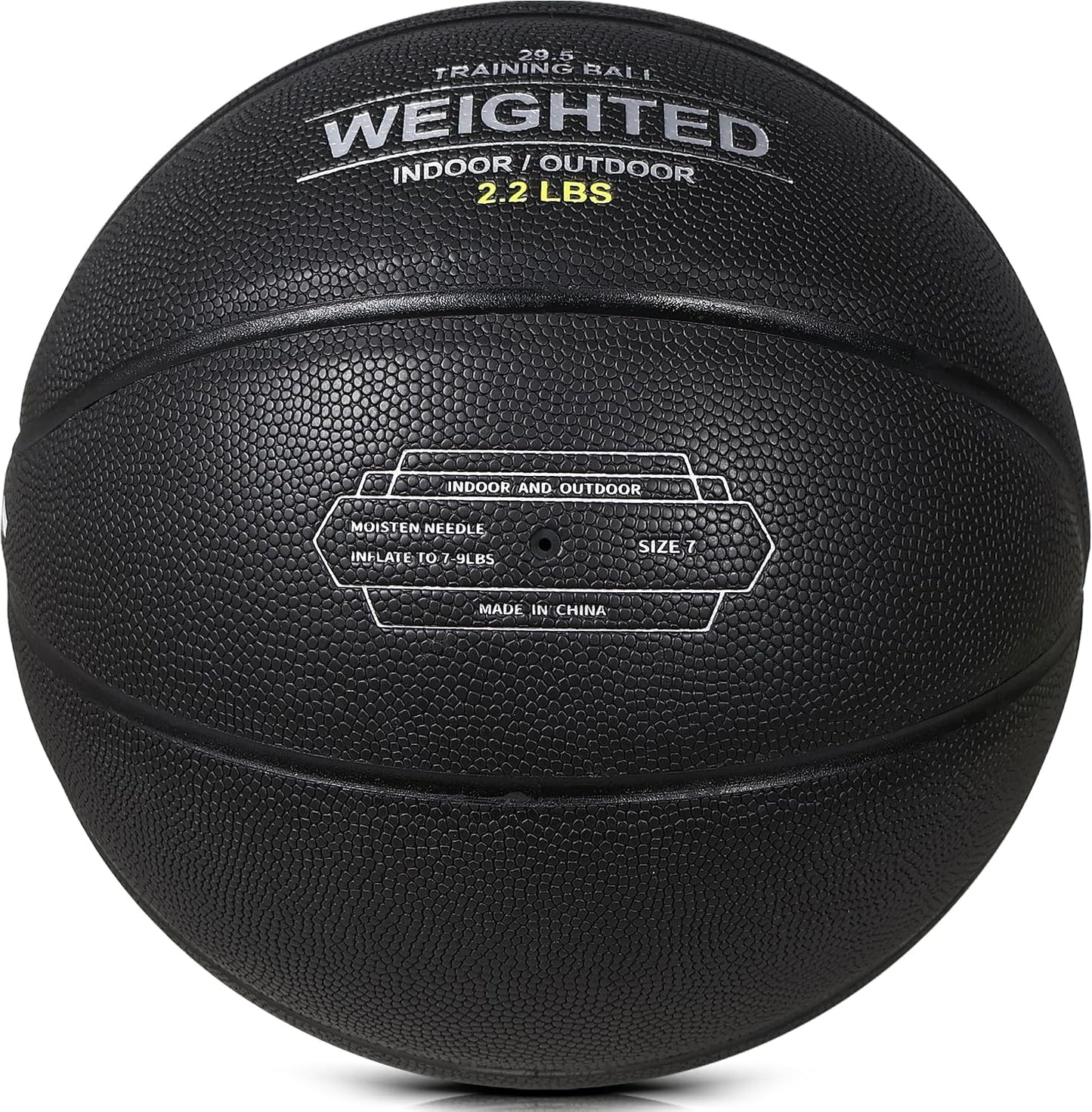 Balón entrenamiento pesado 2.2-3.3lbs negro PU duradero
