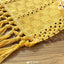 Mesa Camino Amarillo Borlas 90pulg Estilo Granja