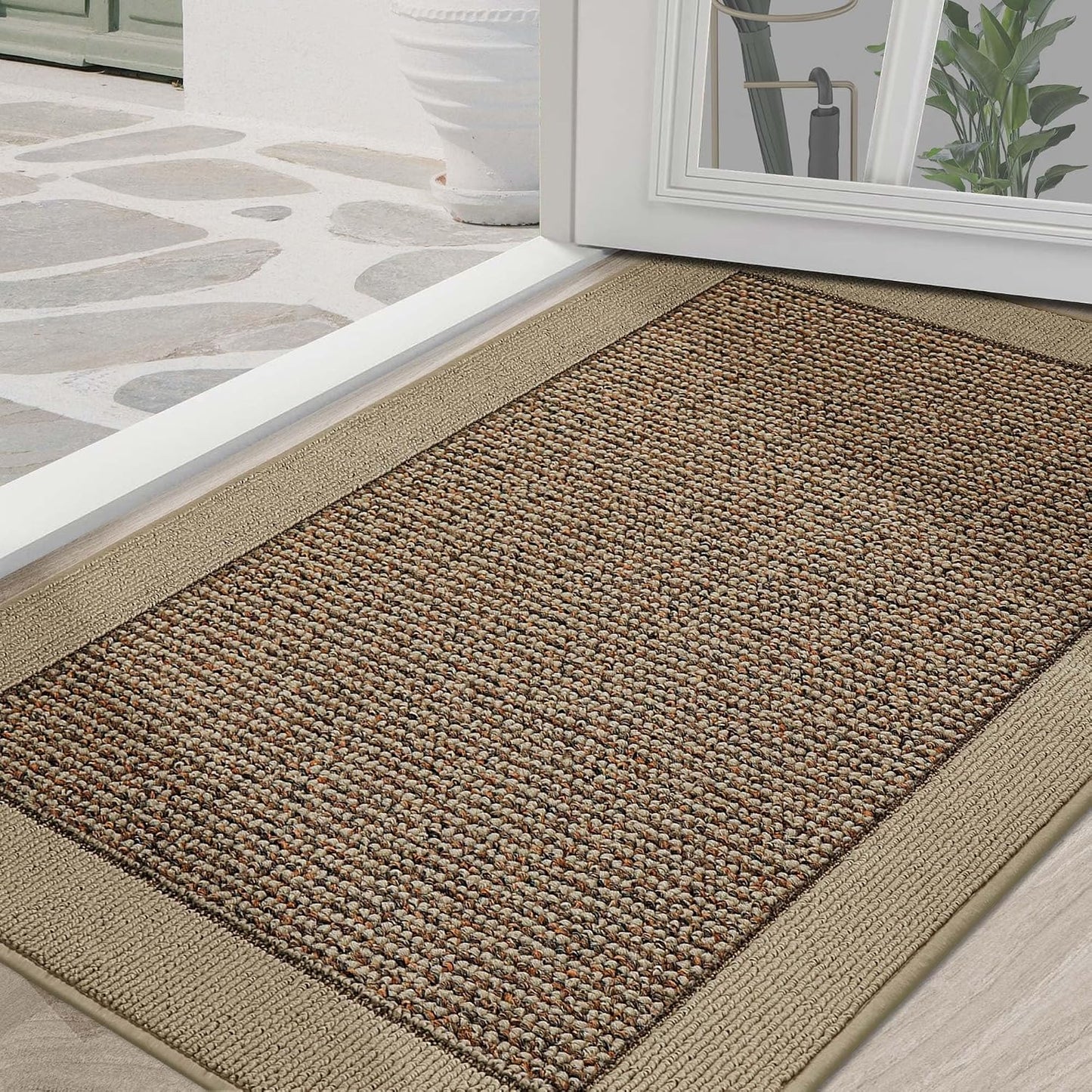 Tapete antiderrap puerta 36x60pulg color gris pardo