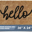 Felpudo bienvenida exterior puerta delantera marrón 36x24