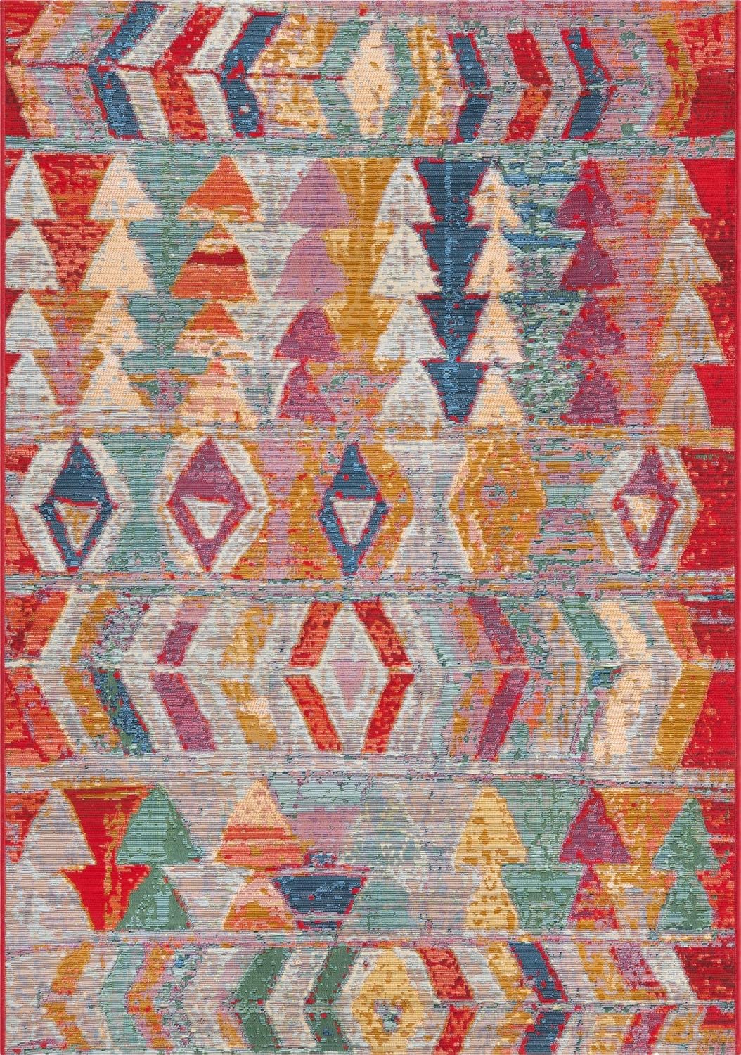 Alfombra rectangular 4x6ft multicolor borgoña