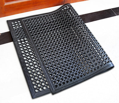 Tapete caucho negro 36x60pulg antifatiga para ntes o bares