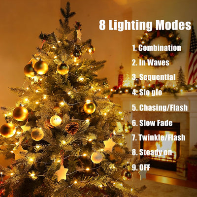 2 Luces Hadas LED 50 Unidades 16.4pies Impermeables 8 Modos