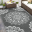 Alfombra impermeable exterior 6x9ft reversible gris