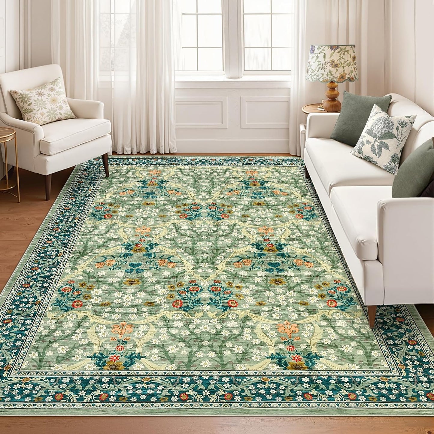 Alfombra lavable 9x12ft para sala dormitorio antiderrap