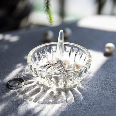 Soporte Anillo de Cristal para Mesa de Centro y Decoración