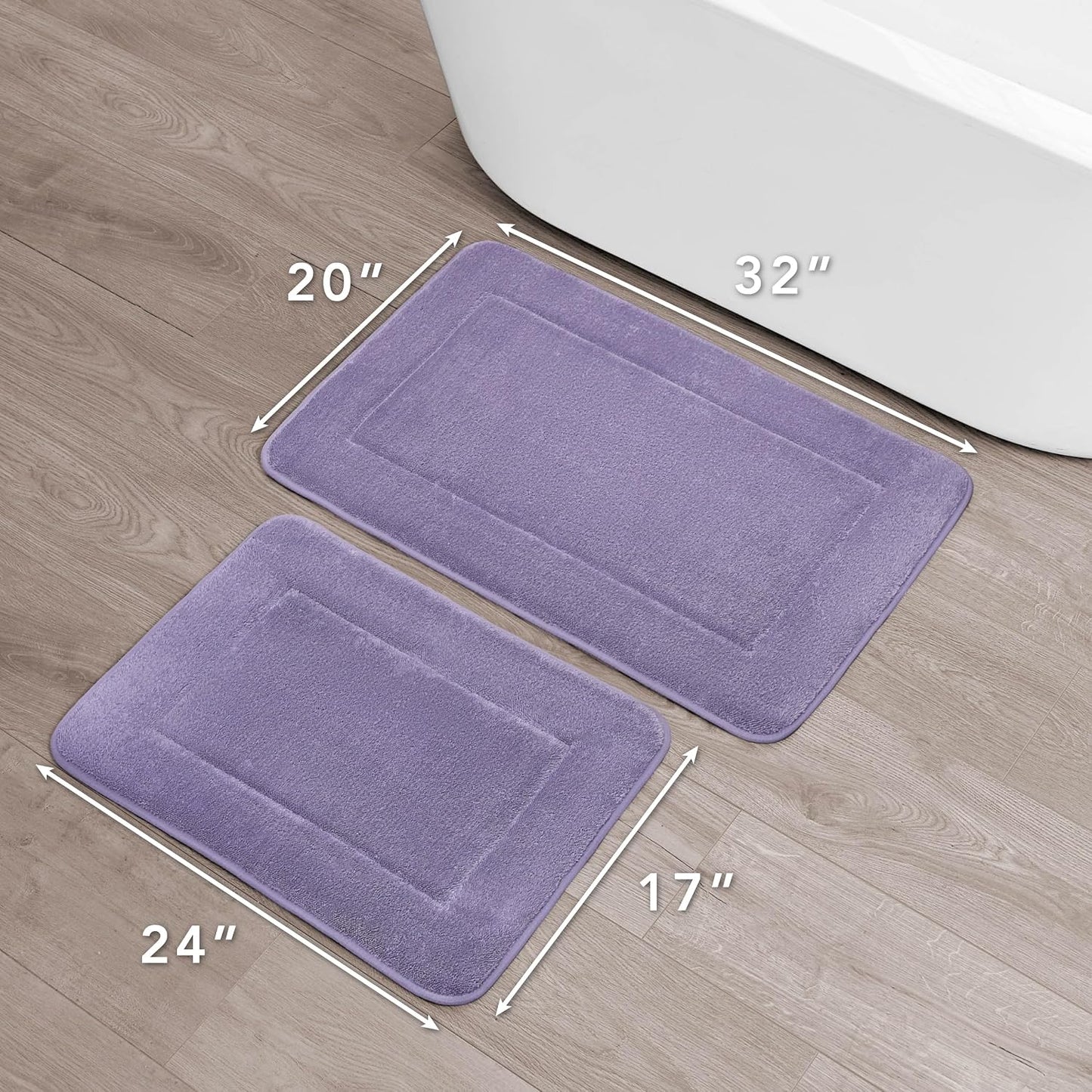 Tapete baño espuma viscoelástica antiderrap 17x24"