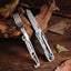 Juego 6en1 acero inox cubiertos plegables para campamento