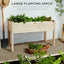 Jardinera elevada madera soporte patio balcón 48x24x30pulg