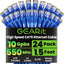 Pack 24 Cables Ethernet Cat6 1.5pies RJ45 Dorados 10Gbps