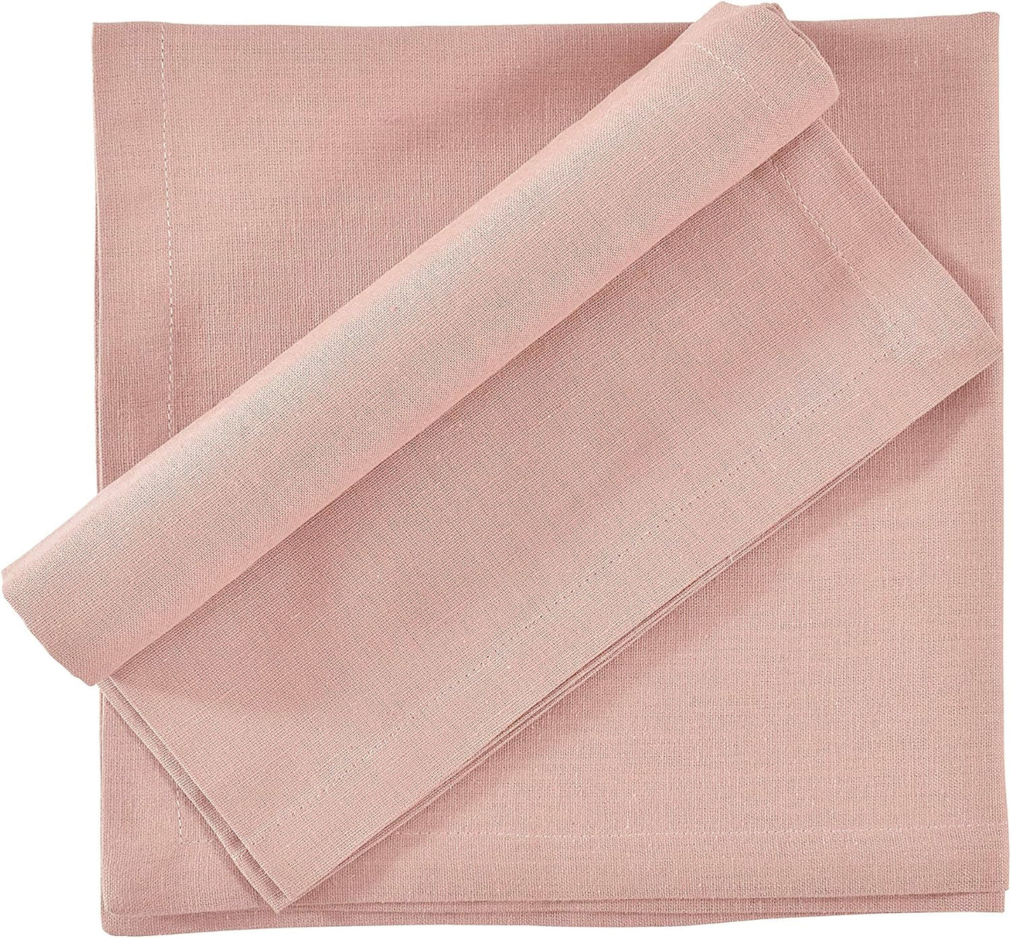 Servilletas tela lino algodón set 4 esquinas mitradas reutilizables
