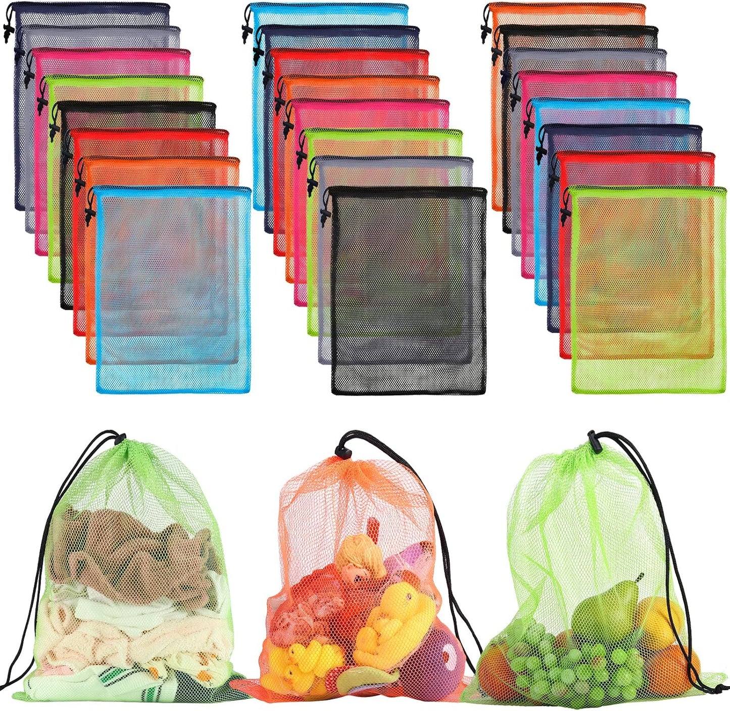 13x15.5 Cordón Nylon 24pcs Bolsa con Cierre