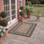 Alfombra exterior lavable 2'3x4' natural y negro CY8475