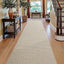 Alfombra pasillo 2x7ft antiderrap parte goma beige y blanco