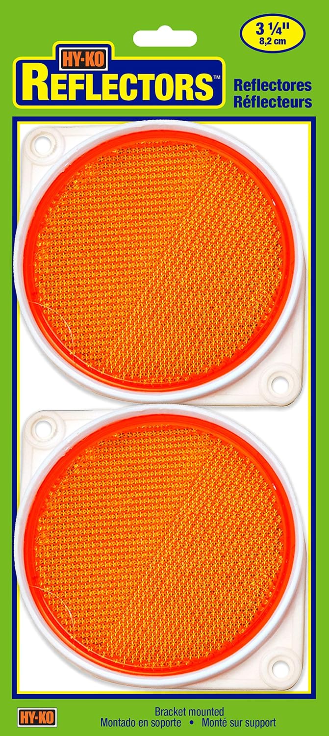 Reflector Amber 2 Pzas 3.25pulgada CDRF-3A