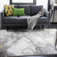 Alfombra acento 2x3ft gris y dorado resistente manchas