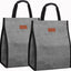 Bolsa almuerzo mujer aislada reutiliz. con bolsillo gris