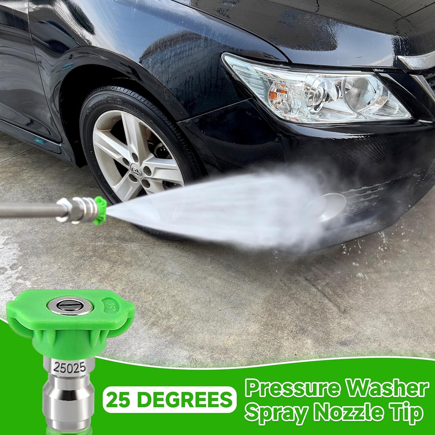 Puntas lavadora presión 25 grados 7 pzas 1/4pulg 4000PSI
