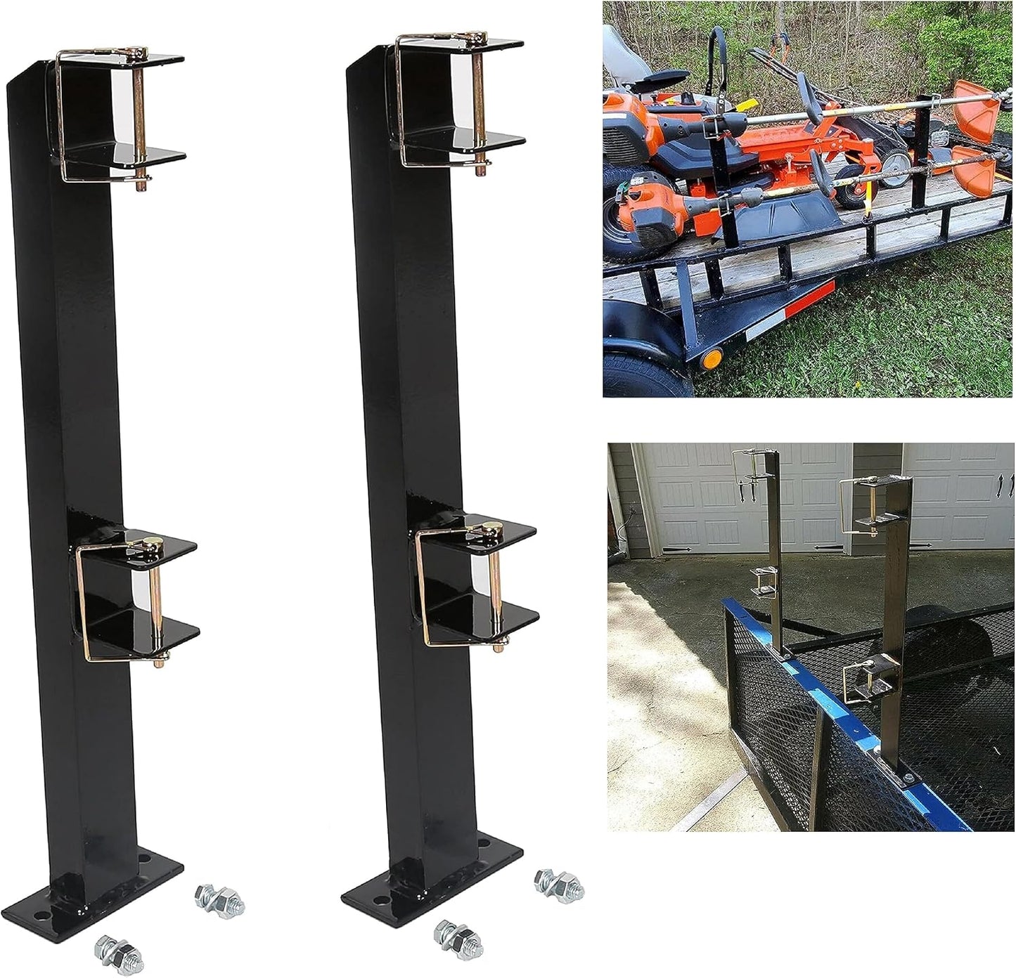 Soporte para cortadoras de hierba 2 en 1 para remolque