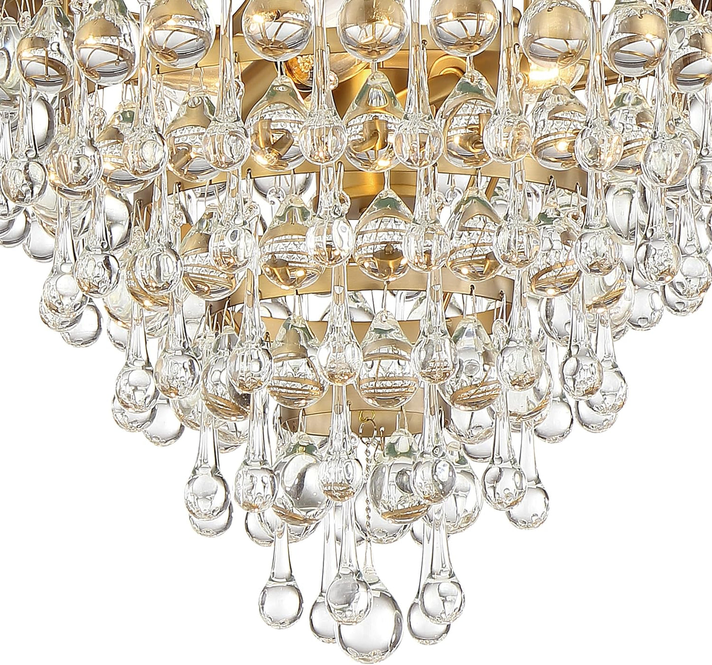 Lámpara de araña de cristal vibrante 3 luces