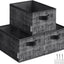 Cubos almacenamiento tela no tejida 11.8x7.9" set 3 negro