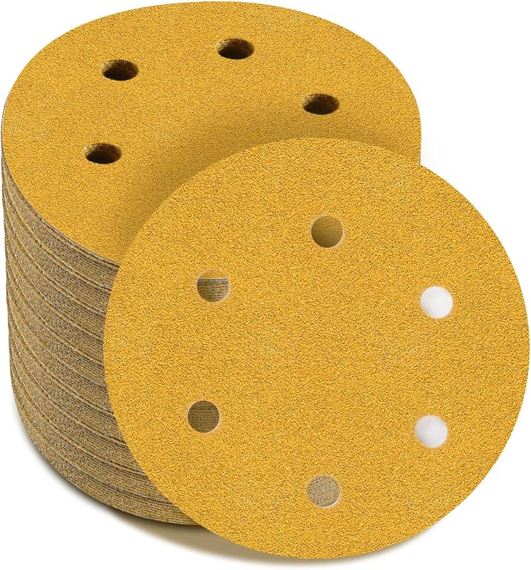 Discos lijado 6pulg 80grano orbital 100uds