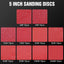 100 Pzas Papel Lija 5pulg 60-2000 Grano 8 Agujeros