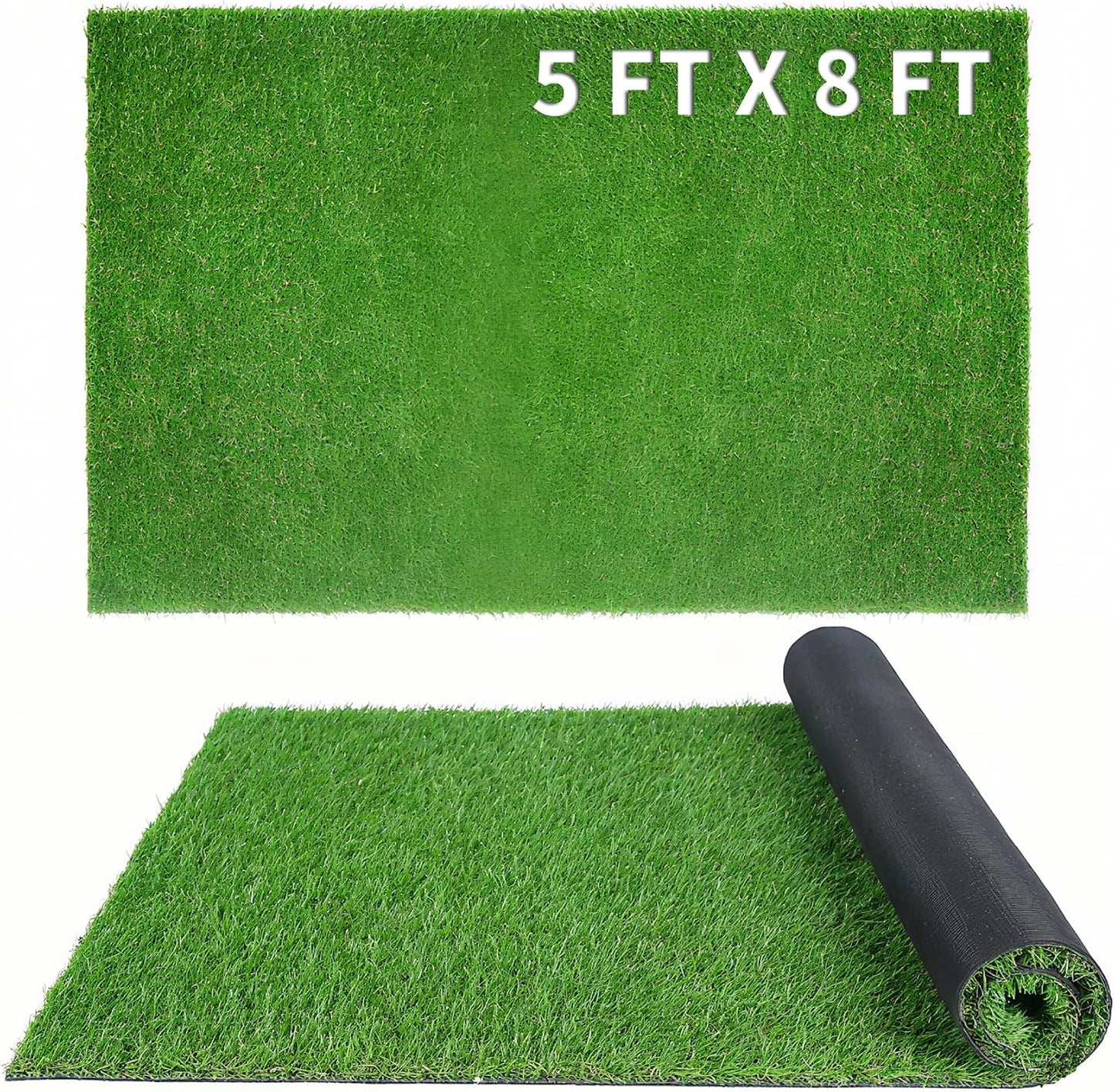 Alfombra césped artificial 5x8ft para interiores y mascotas