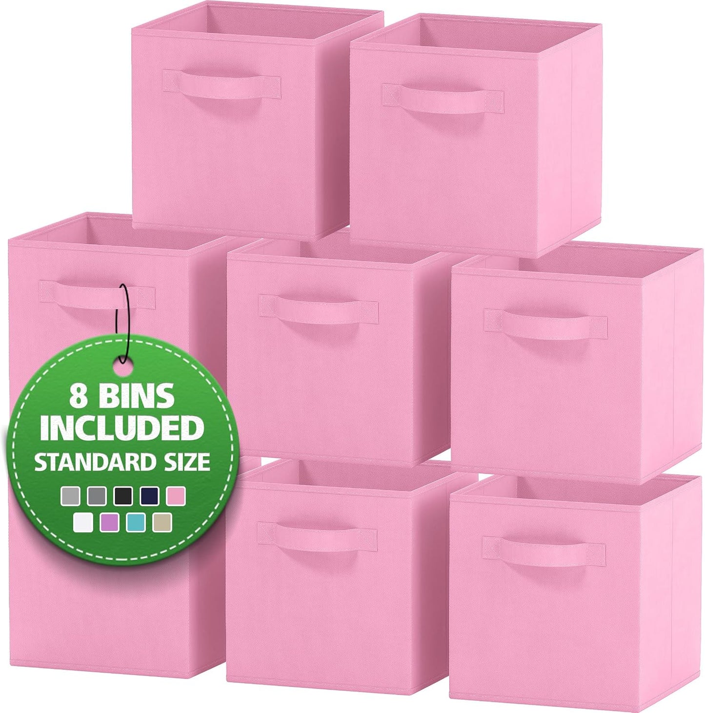 Set 8 cestas tela plegables 11"