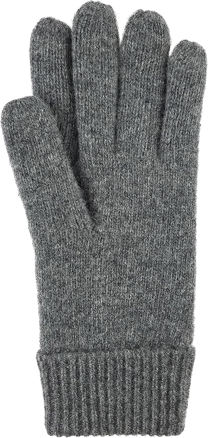 Guantes lana pura con forro polar cálido para hombre