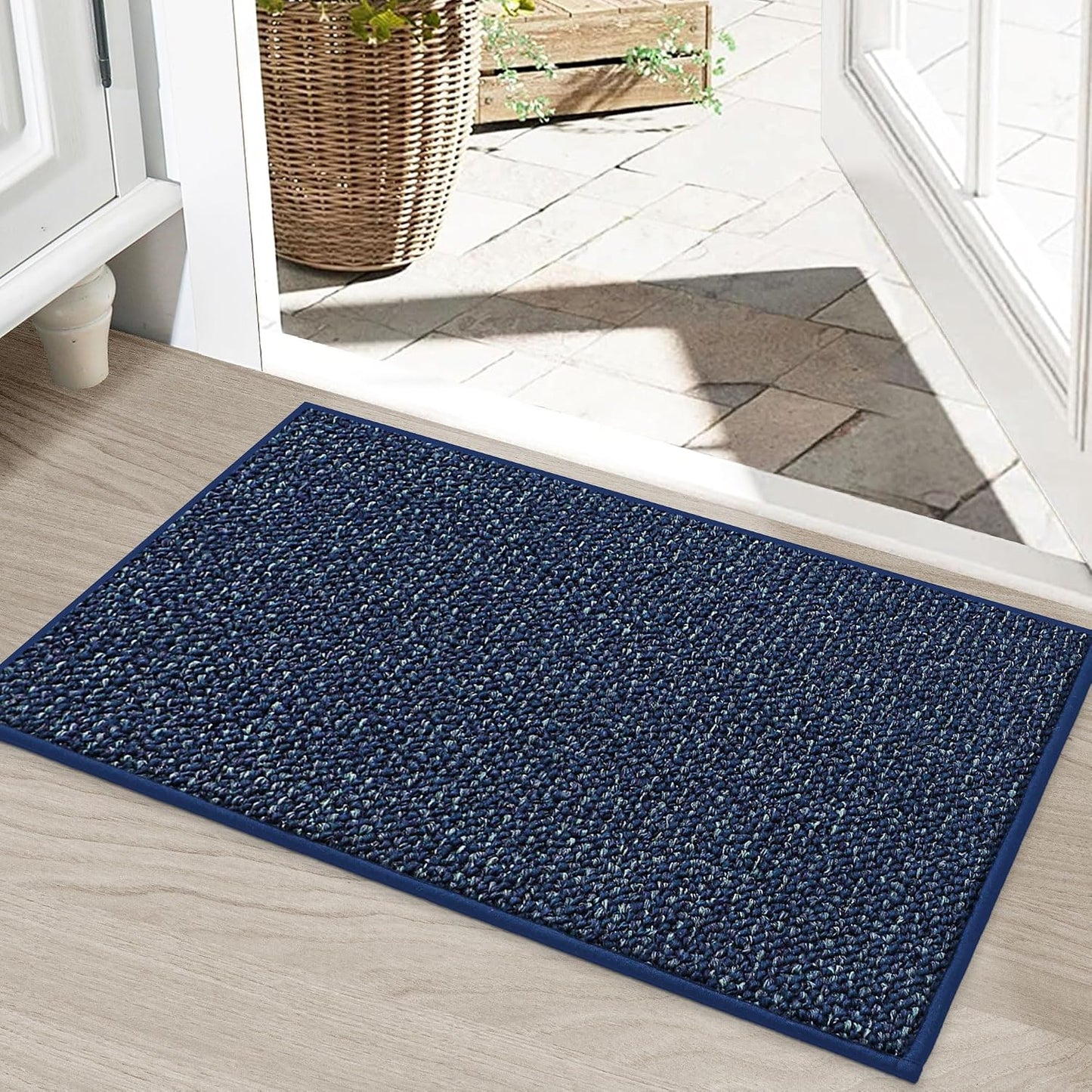 Tapete puerta Dirt Trapper 20x32" antiderrap azul