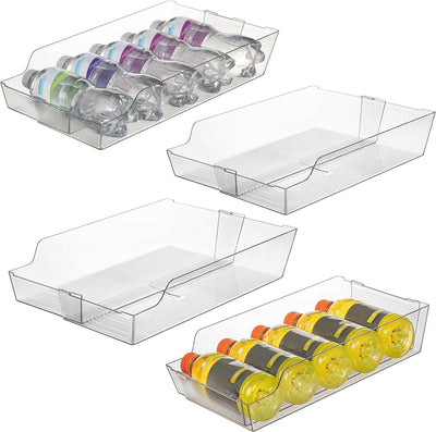 Organiz. latas ajustable para refrigerador paquete 4