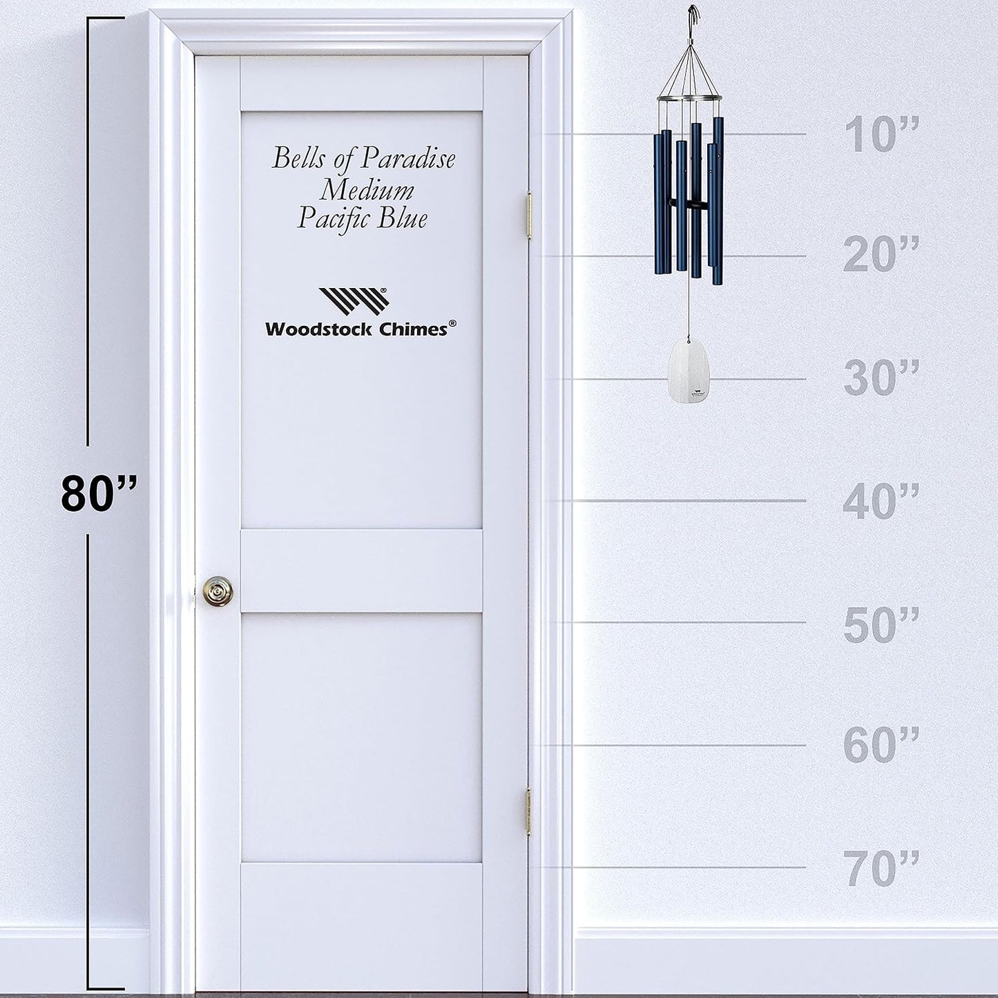 Campanas del paraíso azul pacífico 32pulg decoración