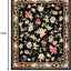 Alfombra área 8x10" diseño campo francés negro lana