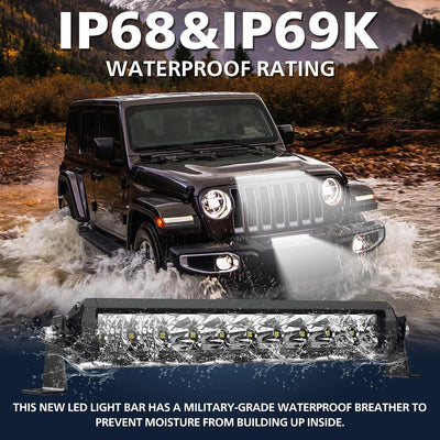Barra luz LED 22" 120W IP69K impermeable todoterreno