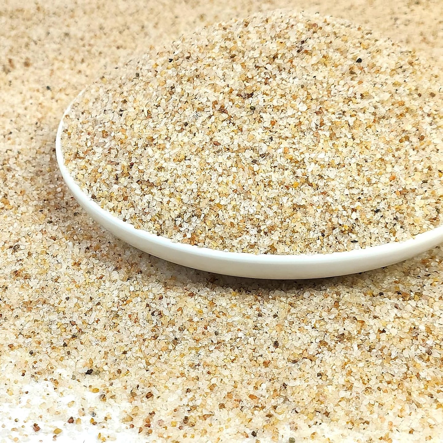 Arena acuario beige 2lb para pecera y terrario