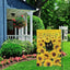 Bandera jardín gato 12x18pulg doble cara arpillera girasol
