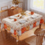 Mantel cuadrado 60x60pulg naranja festoneado impermeable