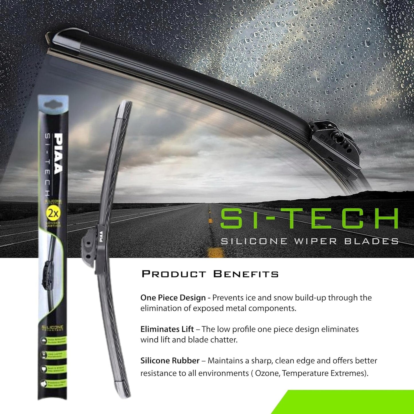 Goma limpiaparabrisas Si-Tech 14" 350mm para todo tiempo