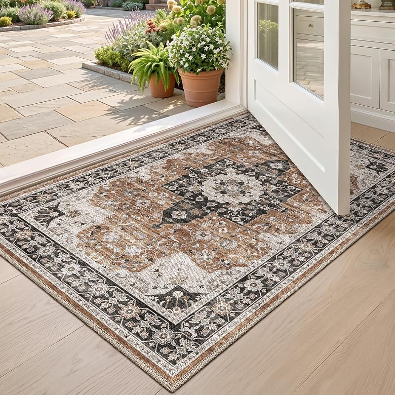 Tapete pequeño para puerta interior antideslizante 2x3ft