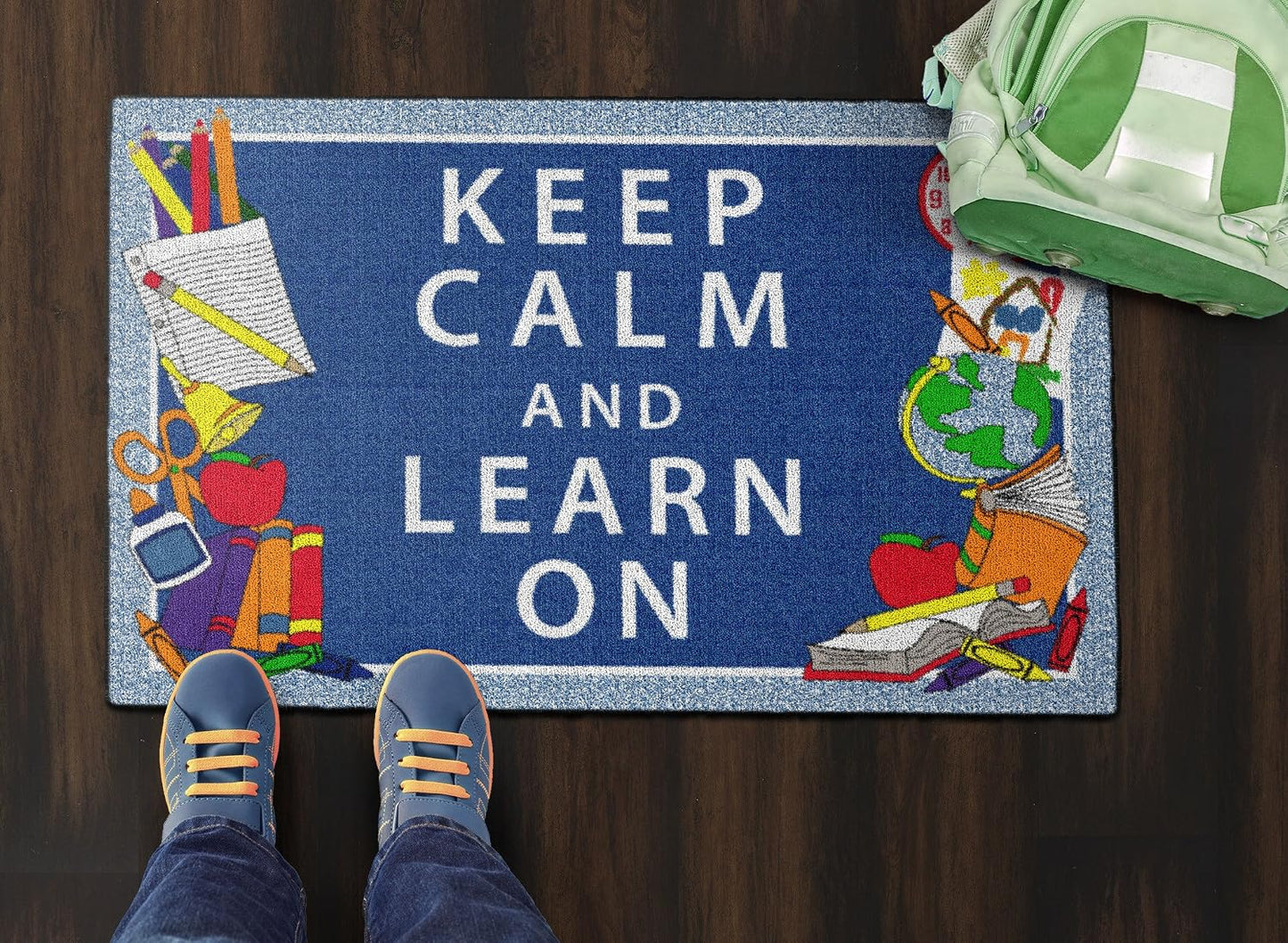 Alfombra Keep Calm & Learn para niños y adultos