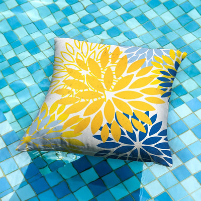 2 Pzas Fundas Cojín Poliéster 18x18" Exterior Floral