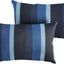 2 Pzas Almohadas Lumbares Sunbrella 12x18 Rayas Azules