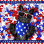 12 Bandanas Patrióticas para Perros Rojo Blanco Azul Rayas