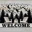 Tapete bienvenida pino 17x30" decoración hogar puerta