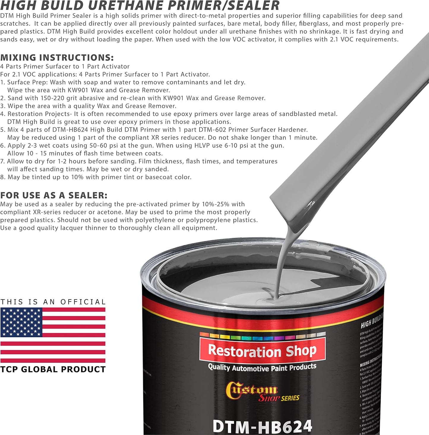 Imprimador uretano gris DTM 1.25qt automotriz