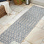 Tapete marroquí Ourika 2x8ft gris/azul