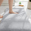 Alfombra baño 32x20 gris claro espuma elástica antiderrap