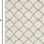 Alfombra 6x9pulg marfil gris diseño enrejado marroquí